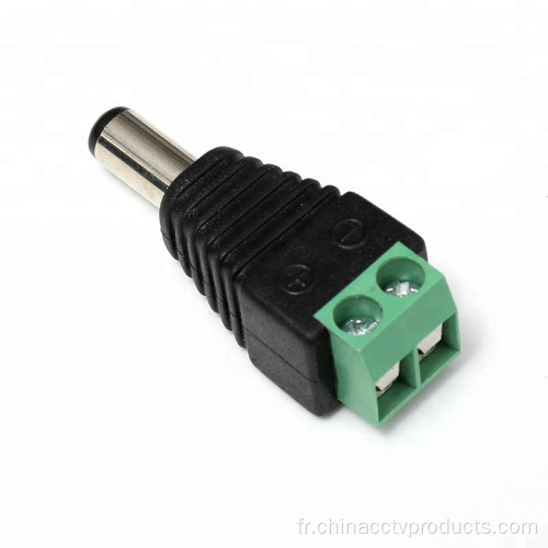 2.1 * 5.5mm CCTV Mâle Connector Alimentation Connector